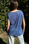 İndigo Color Block Salaş T-Shirt BCBSK-25700-3207