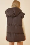 Kahve Kapüşonlu Şişme Yelek BCBSK-25700-K7262