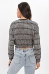 Kazayağı Siyah Beli Ve Kolu Lastikli Uzun Kol Sweatshirt CO-259421769