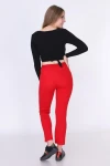 Kırmızı Beli Lastikli Uzun Pantolon CO-259380793