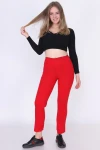 Kırmızı Beli Lastikli Uzun Pantolon CO-259380793
