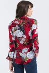 Kırmızı Uzun Kollu Düğmeli Oversize Gömlek BCBSK-25700-2711