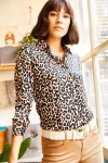 Leopar Desenli Uzun Kol Gömlek BCBSK-25700-K5799