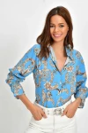 Mavi Oversize Rahat Kesim Düğmeli Gömlek BCBSK-25700-K5125