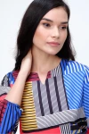 Mix Yakası Yırtmaçlı Krep Bluz BCBSK-25700-2841