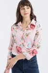 Pembe Uzun Kollu Düğmeli Oversize Gömlek BCBSK-25700-2711