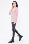 Pudra Modern Stil Yumuşak Dokulu Kazak BCBSK-25700-K1009