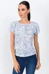 Saks Katkat Fırfırlı Kısa Kol Bluz CO-259333335