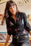 Siyah Desenli Kolları Apoletli Gömlek BCBSK-25700-K4570