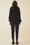 Siyah Kapüşonlu Sweatshirt Ve Pantolon Eşofman Takımı BCBSK-25700-K7017