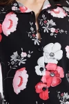 Siyah Pembe Uzun Kollu Düğmeli Oversize Gömlek BCBSK-25700-2711