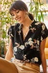 Siyah Sarı Kısa Kol Dokuma Gömlek BCBSK-25700-K5297