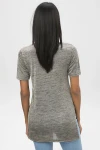 Vizon Yanları Yırtmaçlı V Yaka Tunik Bluz BCBSK-25650-2197