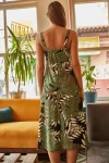 Yeşil Askılı Fermuar Detaylı Maxi Boy Elbise BCBSK-25700-K5389