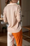 Bej Polo Yaka Bluz BCBSK-25700-2940