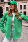 Benetton Gabardin Çift Cepli Çıtçıtlı Gömlek BCBSK-25700-3454