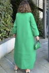 Benetton Oversize Kolu Lastikli Uzun Elbise BCBSK-25700-3517