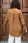 Camel Cebi Taş Detaylı Uzun Kollu Gömlek BCBSK-25700-3594