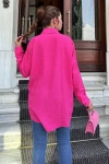 Fuşya Oversize Uzun Kollu Gömlek BCBSK-25700-3527