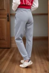 Gri Kendinden Dokulu Cepli Beli Paçası Lastikli Jogger Pantolon BCBSK-25700-3325