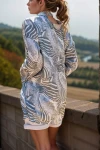 Haki Saten Çift Cep Salaş Kimono BCBSK-25700-3250
