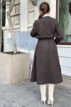 Kahve Beli Bağlamalı Uzun Kaban BCBSK-25700-3692