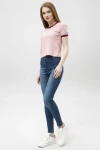 Lacivert Yüksek Bel Denim Pantolon BCBSK-25753-588-0003