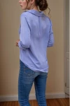 Lila Gizli Pat Saten Gömlek BCBSK-25700-3211