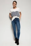 Mavi Yıkamalı Yüksek Bel Denim Pantolon BCBSK-25753-588-02040