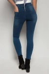 Mavi Yıkamalı Yüksek Bel Denim Pantolon BCBSK-25753-588-02040