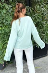 Mint Yumuşak Dokulu Oversize Bluz BCBSK-25700-3470
