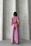 Pembe Crop Bluz Ve Pantolon Alt Üst Takım BCHN-25255057