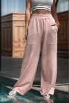 Pudra Yüksek Bel Beli Lastikli  Pantolon BCBSK-25700-3465