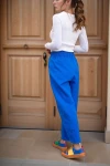 Saks Gabardin Beli Lastikli Cepli Salaş Pantolon BCBSK-25700-3475