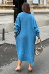 Saks Oversize Yarım Patlı Elbise BCBSK-25700-3515