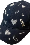 Siyah Love Nakışlı Kep BCNSV-2514503