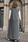 Siyah Polo Yaka Uzun Elbise BCBSK-25700-3493