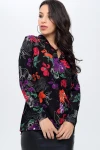 Siyah Uzun Kollu Düğmeli Oversize Gömlek BCBSK-25700-NEW1010