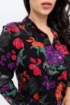Siyah Uzun Kollu Düğmeli Oversize Gömlek BCBSK-25700-NEW1010
