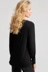 Siyah V Yaka Oversıze Bluz BCBSK-25700-K7634