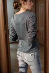 Siyah Yarım Patlı Yumuşak Dokulu İnce Örme Bluz BCBSK-25700-3165