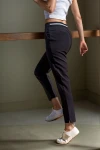 Siyah Yüksek Bel Bant Şeritli Kalem Pantolon BCBSK-25700-3186