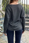 Siyah Yumuşak Dokulu Triko Bluz BCBSK-25700-3659