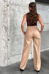 Taba Yüksek Bel Lastikli Pantolon BCBSK-25700-3691