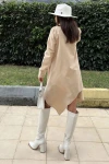 Taş Yarım Patlı Oversize Dokuma Gömlek BCBSK-25700-K4912