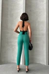 Yeşil Kemerli Dokuma Havuç Pantolon BCHN-2525238
