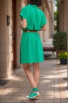 Yeşil Polo Yaka Airobin Elbise BCBSK-25700-2883