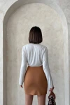 Taba Çift Yırtmaçlı Etek BCHN-2525910