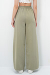 Çağla Yeşili Çift Cepli Gabardin Palazzo Pantolon BCHNW-251185