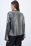 Gri Payetli Açık Form Ceket BCHESQ-251161